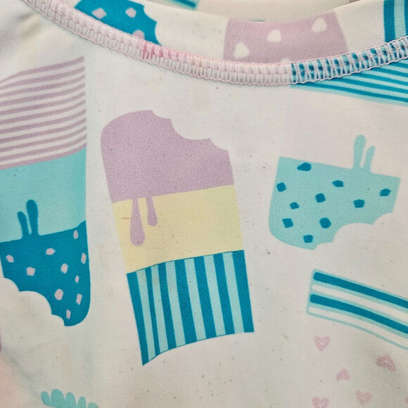 Ruffle Butts Toddler Girl's Swim Shirt Long Sleeve Popsicles Size 2T - Picture 5 of 6